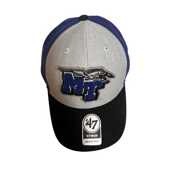 MTSU Blue Raiders 47 Brand College Adjustable Baseball Cap Wool Twill Middle TN - Picture 10 of 16